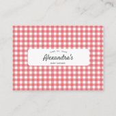 おむつラッフルト素朴マトベビーシャワー エンクロージャーカード (裏面)