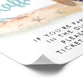 おむつラッフルドロップオフサーフィン赤ちゃんシャワーサイン ポスター (角)