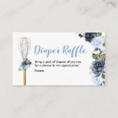 おむつラッフルネイビーフローラはすぐにウィスク遠くにル エンクロージャーカード (正面)