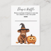 おむつラッフルハイランドカウハロウィーンウィッチ エンクロージャーカード (正面)