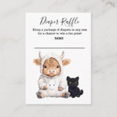 おむつラッフルハイランドカウハロウィーン幽霊ブー エンクロージャーカード (正面)