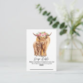 おむつラッフルハイランド牛フローラ囲い エンクロージャーカード (スタンド正面)