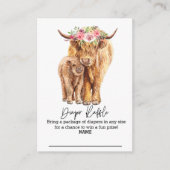 おむつラッフルハイランド牛フローラ囲い エンクロージャーカード (正面)