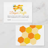 おむつラッフルハニービーベビーシャワー エンクロージャーカード (正面/裏面)