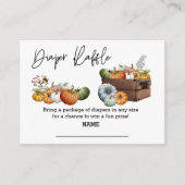 おむつラッフルハロウィンオータムカボチャ エンクロージャーカード (正面)