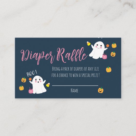 おむつラッフルハロウィンダークブルーのエンクロージャカード エンクロージャーカード (正面)
