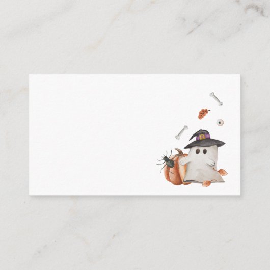 おむつラッフルハロウィンベビーシャワー囲いカード エンクロージャーカード (裏面)