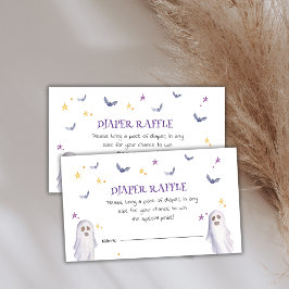 おむつラッフルハロウィンベビーシャワー エンクロージャーカード