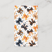 おむつラッフルハロウィーンコケット弓ベビーシャワー エンクロージャーカード (裏面)