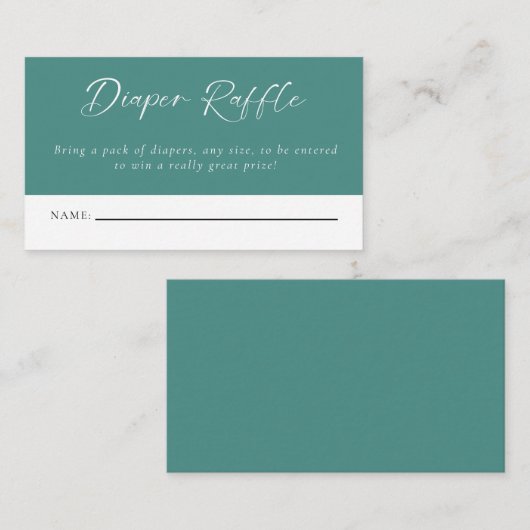 おむつラッフルハローベビーシャワーニュートラルミニマル エンクロージャーカード (正面/裏面)