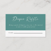 おむつラッフルハローベビーシャワーニュートラルミニマル エンクロージャーカード (正面)