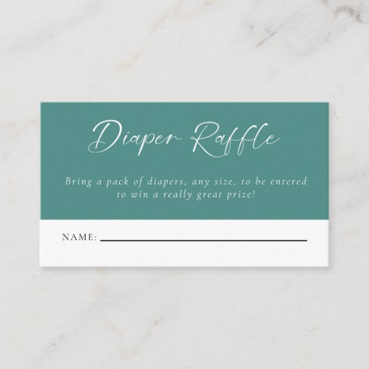 おむつラッフルハローベビーシャワーニュートラルミニマル エンクロージャーカード (正面)