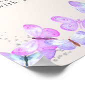 おむつラッフルバタフライスカイベビーシャワーゲーム ポスター (角)