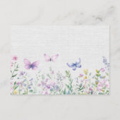 おむつラッフルバタフライベビーシャワーチケットカード エンクロージャーカード (裏面)