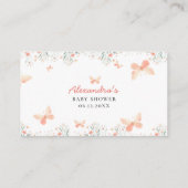 おむつラッフルバタフライワイルドフラワーガールシャワー エンクロージャーカード (裏面)