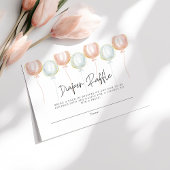 おむつラッフルバルーンジェンダーが赤ちゃんシャワーを明らかにする エンクロージャーカード