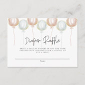 おむつラッフルバルーンジェンダーが赤ちゃんシャワーを明らかにする エンクロージャーカード (正面)