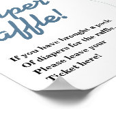 おむつラッフルバルーンユーカリ赤ちゃんシャワーゲーム ポスター (角)