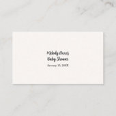 おむつラッフルパピー犬の水の色ベビーシャワー エンクロージャーカード (裏面)