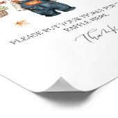 おむつラッフルパンプキンベビーシャワー秋 ポスター (角)