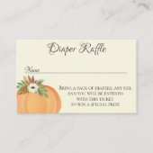 おむつラッフルパンプキン秋ベビーシャワー 名刺 (正面)