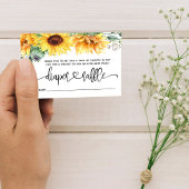 おむつラッフルヒマワリ赤ちゃんシャワー エンクロージャーカード