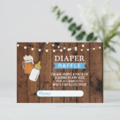 おむつラッフルビアベビーシャワーボーイブルーイング青 エンクロージャーカード (スタンド正面)