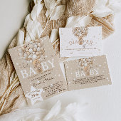 おむつラッフルビー待ちベビーシャワー エンクロージャーカード