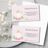 おむつラッフルピンクカボチャ赤ちゃんシャワー エンクロージャーカード