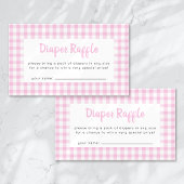おむつラッフルピンクジンガムベビーシャワー エンクロージャーカード