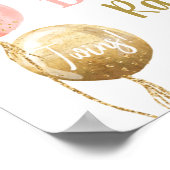 おむつラッフルピンクツイン女子サイン ポスター (角)