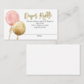 おむつラッフルピンクバルーン エンクロージャーカード (正面/裏面)