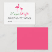 おむつラッフルピンクフラミンゴベビーシャワー エンクロージャーカード (正面/裏面)