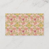おむつラッフルピンクフラワーフローラかわいらしスイーツ エンクロージャーカード (裏面)