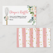 おむつラッフルピンクフローラはすぐに泡立つ遠くに エンクロージャーカード (正面/裏面)