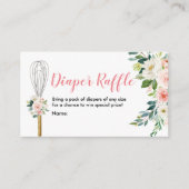 おむつラッフルピンクフローラはすぐに泡立つ遠くに エンクロージャーカード (正面)