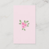 おむつラッフルピンクフローラティーポットベビーシャワー エンクロージャーカード (裏面)