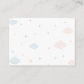 おむつラッフルピンクブルージェンダーリビールベア エンクロージャーカード (裏面)