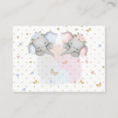 おむつラッフルピンクブルーフローラゾウ エンクロージャーカード (裏面)