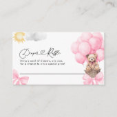 おむつラッフルピンクベアーカード エンクロージャーカード (正面)