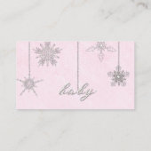 おむつラッフルピンクライン石ガールベビーシャワー エンクロージャーカード (裏面)