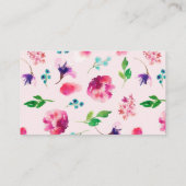 おむつラッフルピンク小さなフローラ女の子ベビーシャワー エンクロージャーカード (裏面)