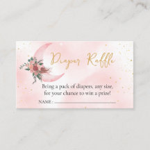 おむつラッフルピンク金ゴールド私たちは月の上にいる