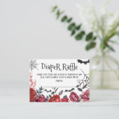 おむつラッフルフラワーハロウィンベビーシャワー エンクロージャーカード (スタンド正面)