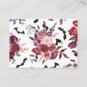 おむつラッフルフラワーハロウィンベビーシャワー エンクロージャーカード (裏面)