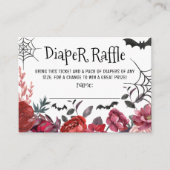おむつラッフルフラワーハロウィンベビーシャワー エンクロージャーカード (正面)