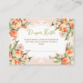 おむつラッフルフローラピーチベビーシャワー エンクロージャーカード (正面)