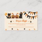 おむつラッフルブラックキャットハローウィンパーティ エンクロージャーカード (正面)