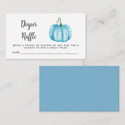 おむつラッフルブルーパンプキン エンクロージャーカード (正面/裏面)