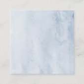 おむつラッフルブルーフローラベビーシャワー スクエア名刺 (裏面)